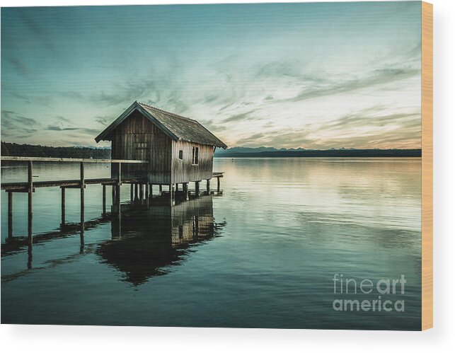 Ammersee Wood Print featuring the photograph The Waterhouse #2 by Hannes Cmarits