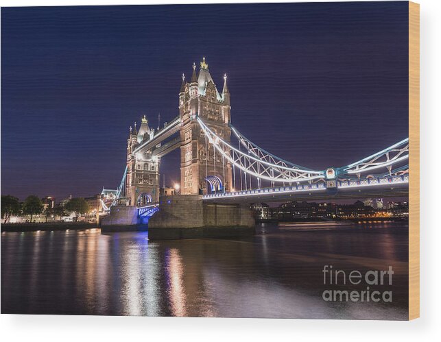 London Wood Print featuring the photograph Tower Bridge #1 by Matt Malloy