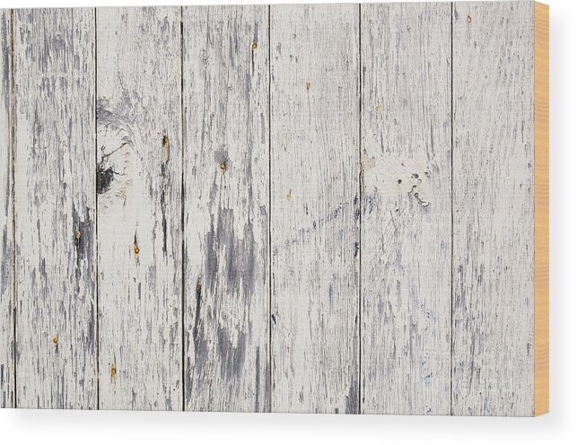 Abstract Wood Print featuring the photograph Weathered Paint on Wood #1 by THP Creative