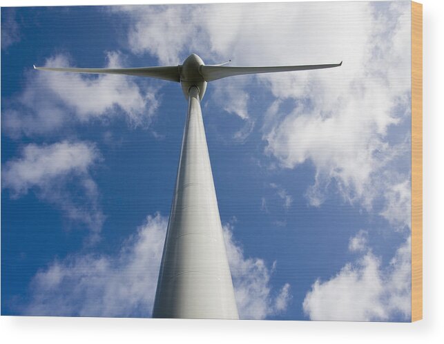 Wind Turbines Wood Print featuring the photograph Wind power #1 by Jim Orr