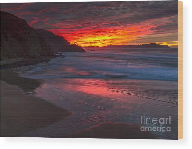 Campelo Wood Print featuring the photograph Campelo Beach Galicia Spain #10 by Pablo Avanzini