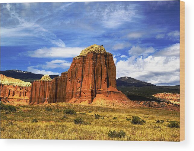 Capitol Reef National Wood Print featuring the photograph Capitol Reef National Park Cathedral Valley #10 by Mark Smith