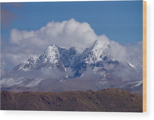 Landscape Wood Print featuring the photograph Himalaya Range #10 by Raimond Klavins