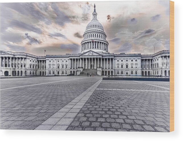 America Wood Print featuring the photograph Capitol Building #11 by Peter Lakomy