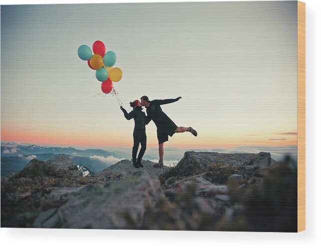 25-29 Years Wood Print featuring the photograph Mountain Balloons #11 by Christopher Kimmel