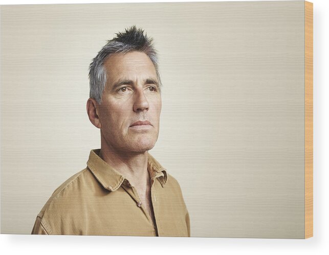 Mature Adult Wood Print featuring the photograph Sustainability portrait #12 by Richard Drury