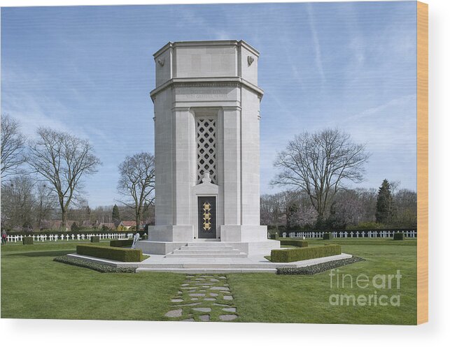 Flanders Field American Cemetery And Memorial Wood Print featuring the photograph 140314p068 by Arterra Picture Library
