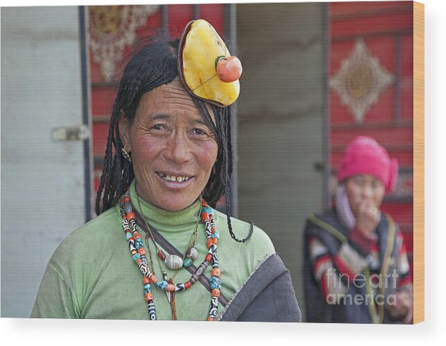 Tibetan Wood Print featuring the photograph 141220p186 by Arterra Picture Library