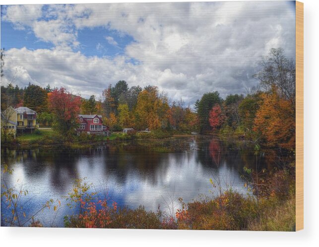 Fall Foliage In New Hampshire Wood Print featuring the photograph Fall Foliage in New Hampshire #16 by Paul James Bannerman