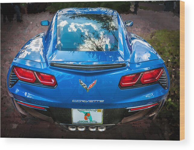 2014 Chevrolet Corvette Wood Print featuring the photograph 2014 Chevrolet Corvette C7 #18 by Rich Franco
