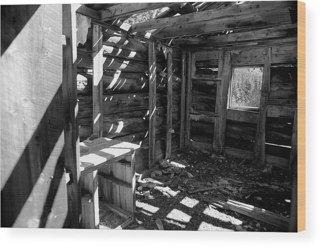 Photograph Wood Print featuring the photograph 1880's Cabin by Richard Gehlbach