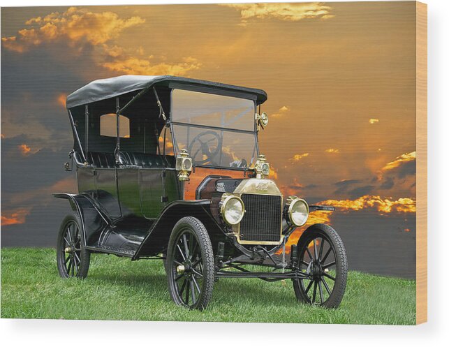 American Wood Print featuring the photograph 1914 Ford Model T Touring Car by Dave Koontz