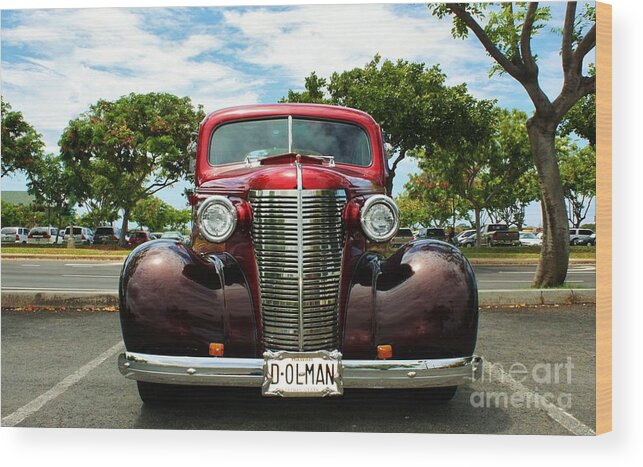 1938 Chevrolet 4 Door Sedan Wood Print featuring the photograph 1938 Chevy Master De Luxe by Craig Wood