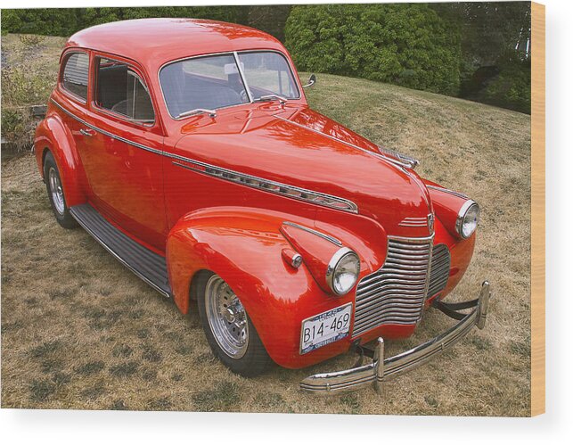 Classic Cars Wood Print featuring the photograph 1940 Chevrolet 2 Door Sedan by Peggy Collins