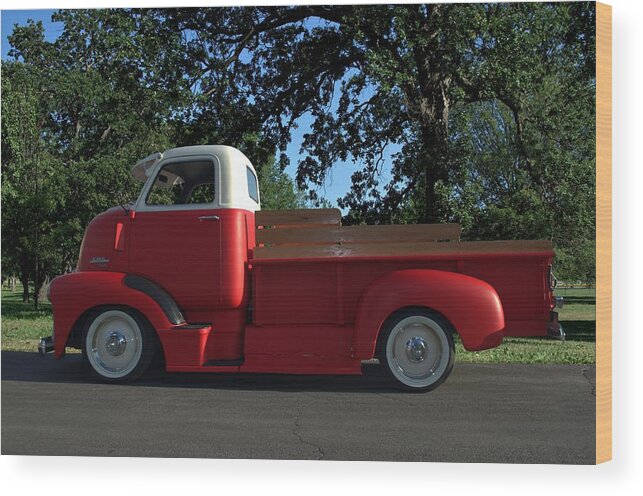 1949 Wood Print featuring the photograph 1949 GMC COE Custom Pickup Truck by Tim McCullough