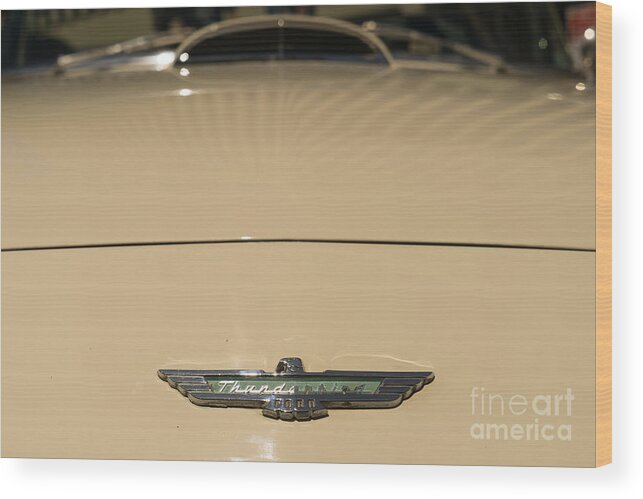 Transportation Wood Print featuring the photograph 1956 Ford Thunderbird DSC1393 by Wingsdomain Art and Photography