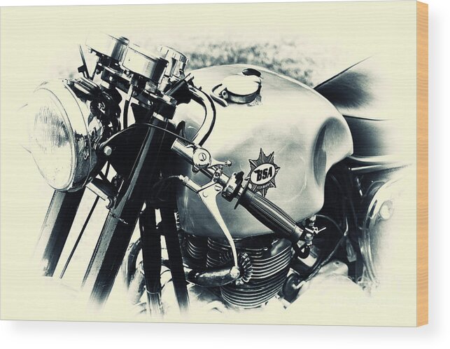 1957 Wood Print featuring the photograph 1957 BSA Gold Star by Tim Gainey