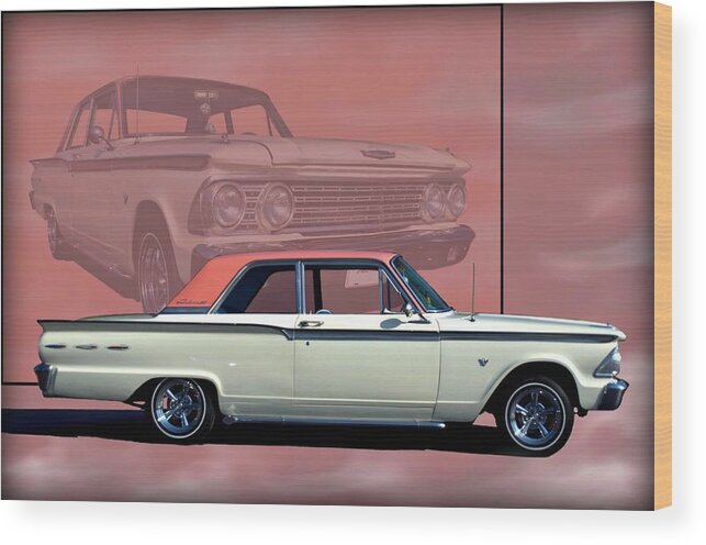 1962 Wood Print featuring the photograph 1962 Ford Fairlane 2 Door Sports Coupe by Tim McCullough