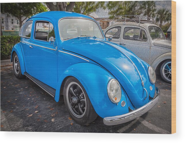 1964 Volkswagen Beetle Wood Print featuring the photograph 1964 Volkswagen Beetle VW Bug  by Rich Franco