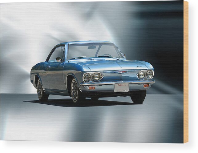 Auto Wood Print featuring the photograph 1965 Chevrolet Corvair I by Dave Koontz