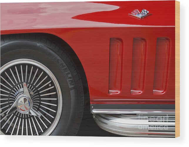 Chevrolet Wood Print featuring the photograph 1965 Corvette by Dennis Hedberg