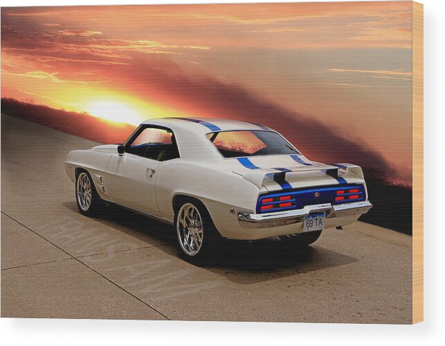 1969 Wood Print featuring the photograph 1969 Trans Am by Christopher McKenzie