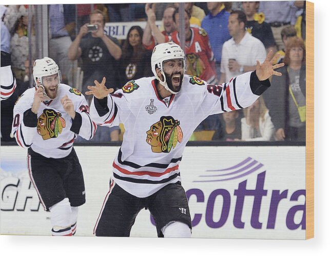 Playoffs Wood Print featuring the photograph 2013 Nhl Stanley Cup Final - Game Six by Harry How
