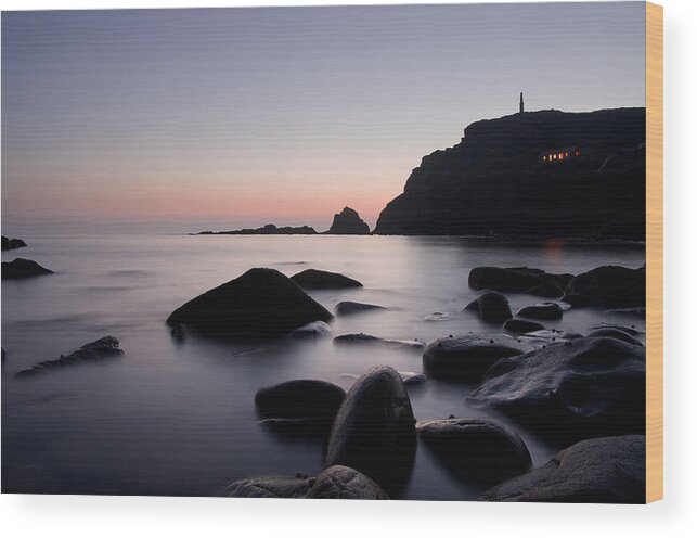 Cape Cornwall Wood Print featuring the photograph Cape Cornwall #2 by Pete Hemington