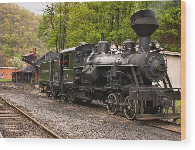 Train Wood Print featuring the photograph Cass Scenic Railroad #3 by Mary Almond