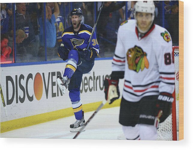 Playoffs Wood Print featuring the photograph Chicago Blackhawks V St. Louis Blues - #2 by Dilip Vishwanat