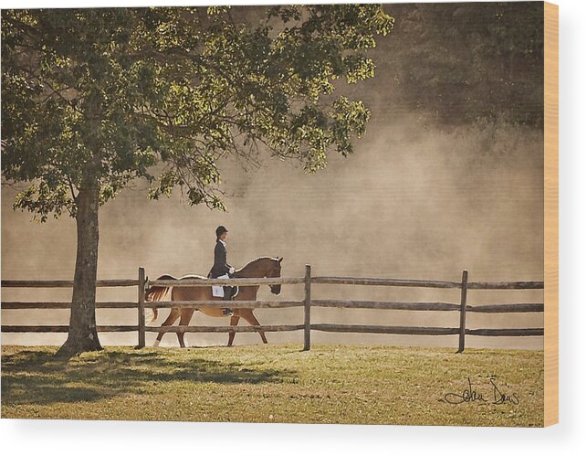  Flatlandsfoto Wood Print featuring the photograph Last Ride of the Day by Joan Davis