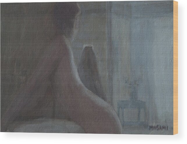 Nude Wood Print featuring the painting Morning Light #2 by Masami Iida