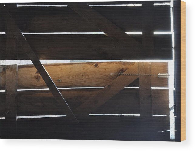 Brown Wood Print featuring the photograph Old Barn by Frank Madia