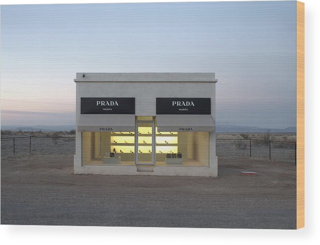 #faatoppicks Wood Print featuring the photograph Prada Marfa #2 by Greg Larson