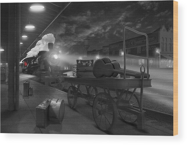 Transportation Wood Print featuring the photograph The Station by Mike McGlothlen