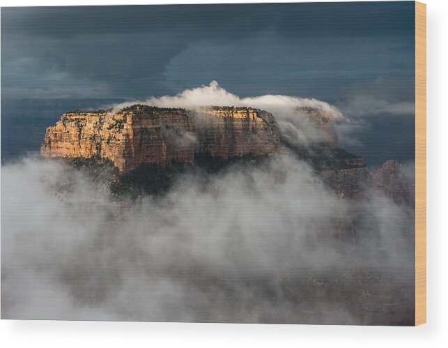 North Rim Grand Canyon Wood Print featuring the photograph Wotans Throne by Chuck Jason
