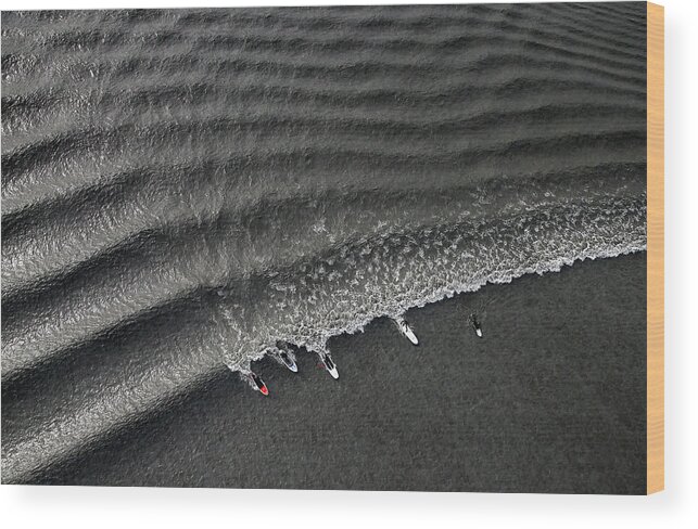 Tidal Bore Wood Print featuring the photograph Feature - Bore Tide Surfing In Alaska by Streeter Lecka Tidal Bore Wood Print featuring the photograph Feature - Bore Tide Surfing In Alaska by Streeter Lecka