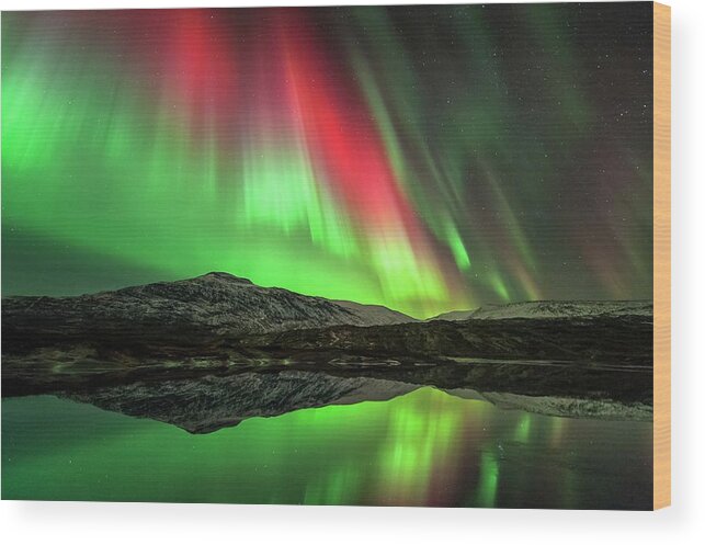 Nobody Wood Print featuring the photograph Aurora Borealis #24 by Tommy Eliassen