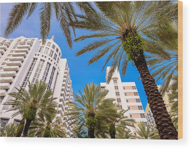 Architecture Wood Print featuring the photograph Miami Beach #27 by Raul Rodriguez