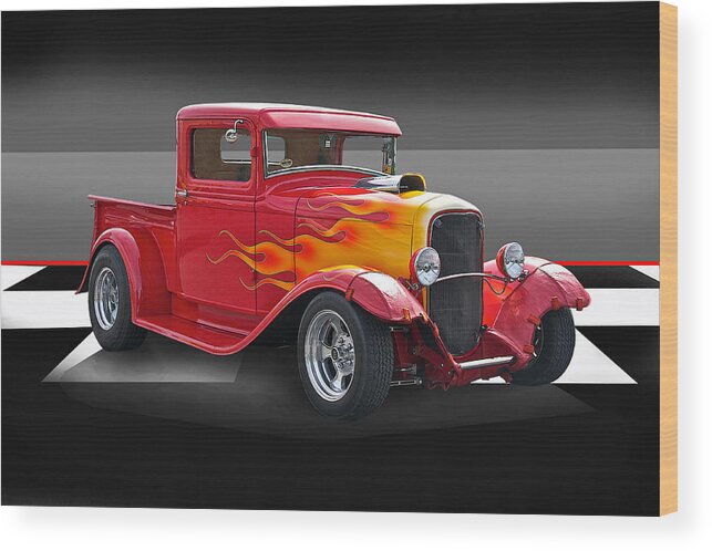 Coupe Wood Print featuring the photograph 1932 Ford Pick Up #3 by Dave Koontz