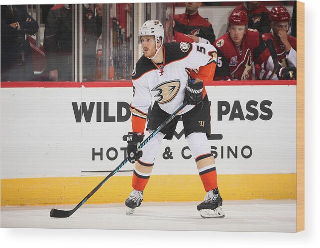 National Hockey League Wood Print featuring the photograph Anaheim Ducks v Arizona Coyotes #3 by Christian Petersen