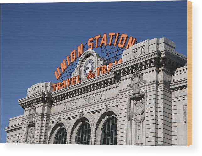 America Wood Print featuring the photograph Denver - Union Station #3 by Frank Romeo