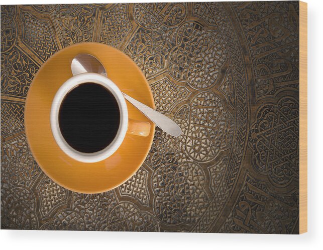 Coffee Wood Print featuring the photograph Espresso #3 by Chevy Fleet