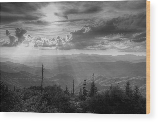 Landscape Wood Print featuring the photograph Great Smoky Mountains by Doug McPherson