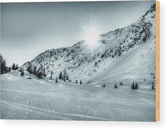 Scenics Wood Print featuring the photograph High Mountain Landscape In Sunny Day #3 by Mmac72