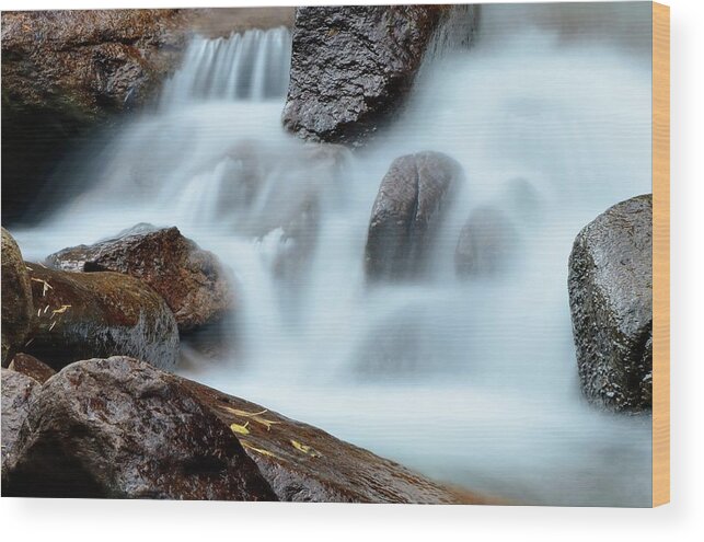 Extreme Terrain Wood Print featuring the photograph Mountain Stream, Boulder Canyon #3 by Rivernorthphotography