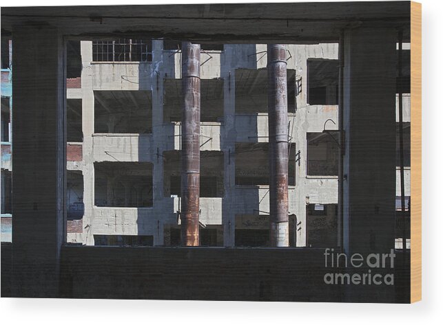 Auto Wood Print featuring the photograph Packard Factory #3 by Jim West