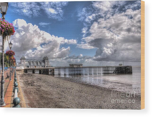 Penarth Pier Wood Print featuring the photograph Penarth Pier 3 by Steve Purnell