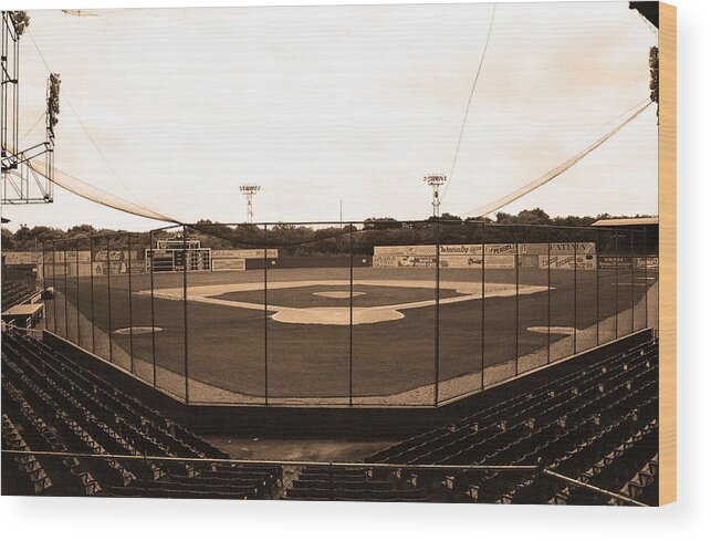 Ad Wood Print featuring the photograph Rickwood Field #3 by Frank Romeo