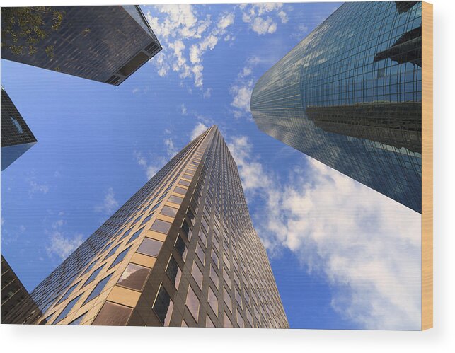 Architecture Wood Print featuring the photograph Skyscrapers by Raul Rodriguez